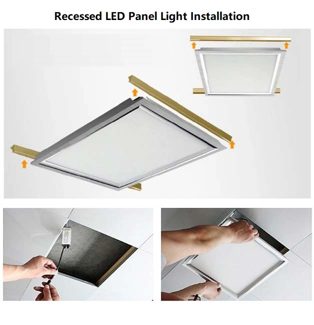 Factory Aluminum Acrylic 60*60, 600*600 595*595, 2FT*2FT,2*4 LED Square Rectangle Lighting Slim Recessed Surface LED Panel Light LED Lamp LED Lights for Ceiling