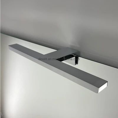 Lujo cromado superficie aluminio 40 cm LED baño muebles baño gabinete espejo frontal luz 220 V/110 V IP44 CE RoHS con toque